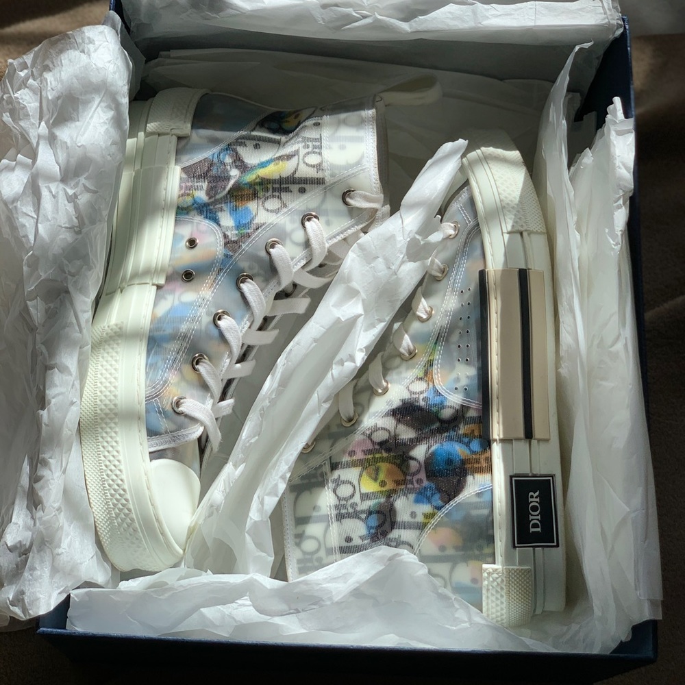 Dior B23 High Top Alex Foxton Oblique Sneakers